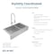 Elkay 18 Gauge SS 35-7/8" x 20-1/4" x 9" 60/40 Dbl Bowl Farmhouse Sink and Faucet Kit w/ Bottom Grid and Drain ECTRUF32179RFBC - alternate 5